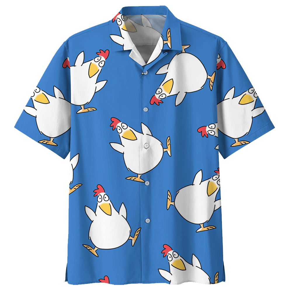 Chicken Hawaiian Shirt Red For Men Women