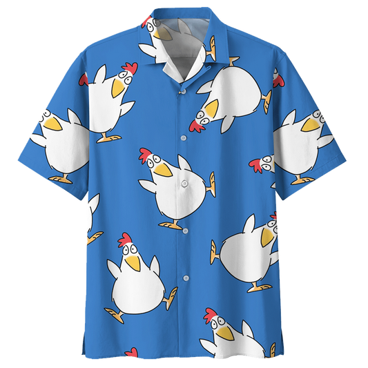 Chicken Hawaiian Shirt Red For Men Women