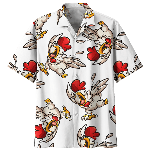 Chicken Hawaiian Shirt Sport Grey For Men Women