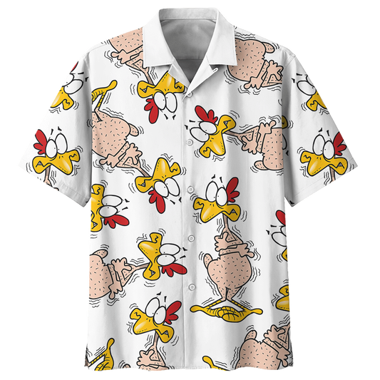 Chicken Hawaiian Shirt Black For Men Women