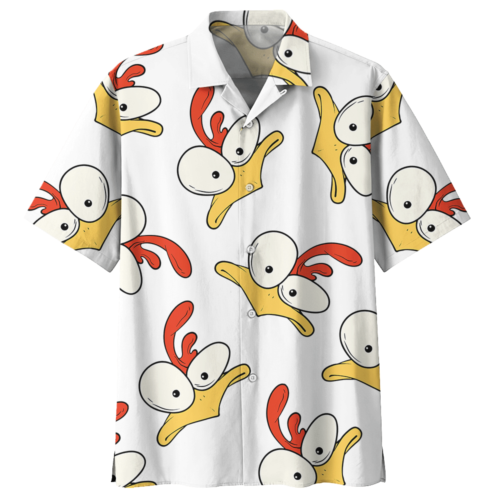 Chicken Hawaiian Shirt Red For Men Women