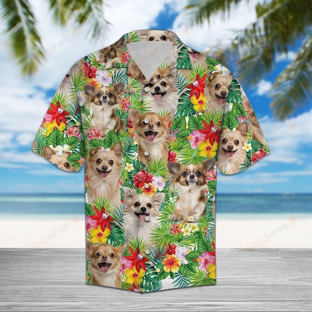 Chihuahua Flower Tropical Multicolor Best Design Hawaiian Shirt For Men Women