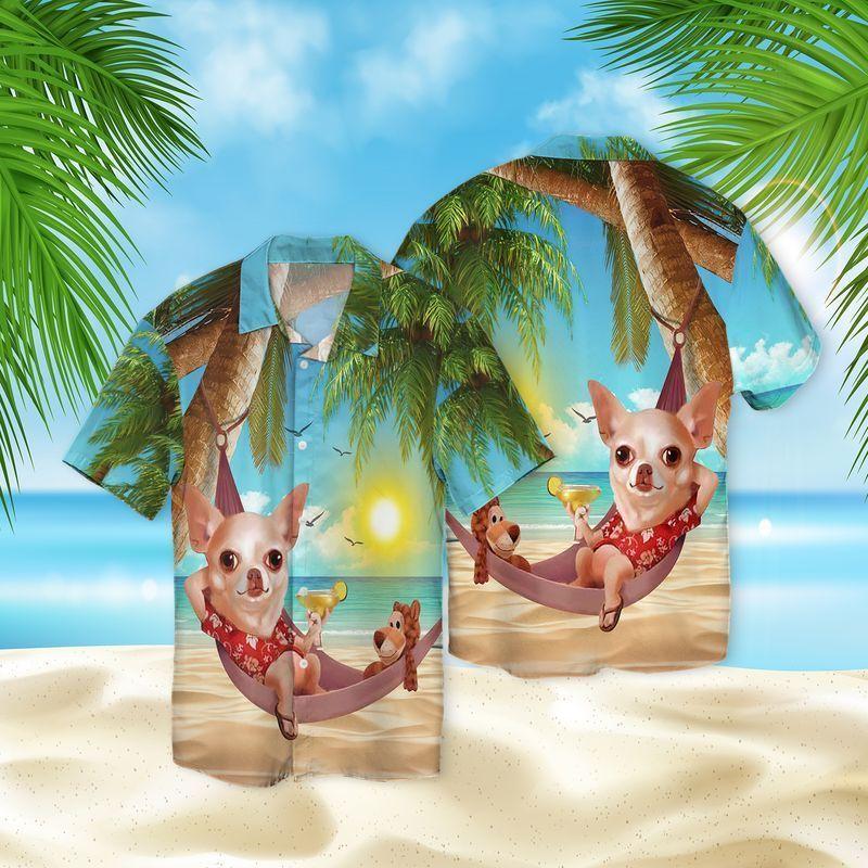 Chihuahua In The Beach Hawaiian Shirt For Men Women