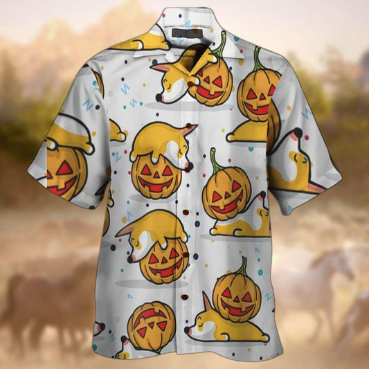 Corgi Halloween Hawaiian Shirt For Men Women