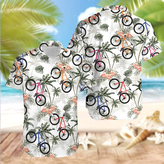 Cycling Bike Hawaiian Aloha Shirt For Men Women