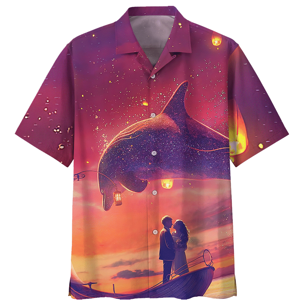 Dolphin Couple Hawaiian Shirt For Men Women