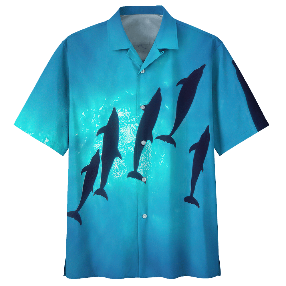 Dolphin Hawaiian Shirt Clothing Royal For Men Women