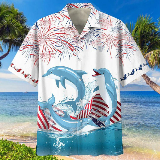 Dolphin Independence Hawaiian Shirt For Men Women