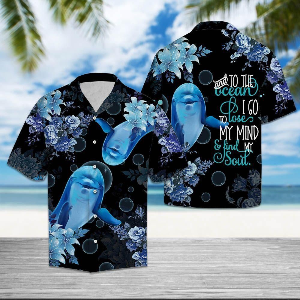 Dolphin Into The Ocean Blue Amazing Design Hawaiian Shirt For Men Women