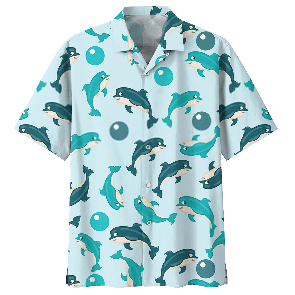 Dolphin Playing Ball Hawaiian Shirt For Men Women