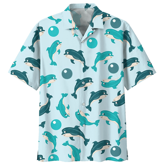 Dolphin Playing Ball Hawaiian Shirt For Men Women