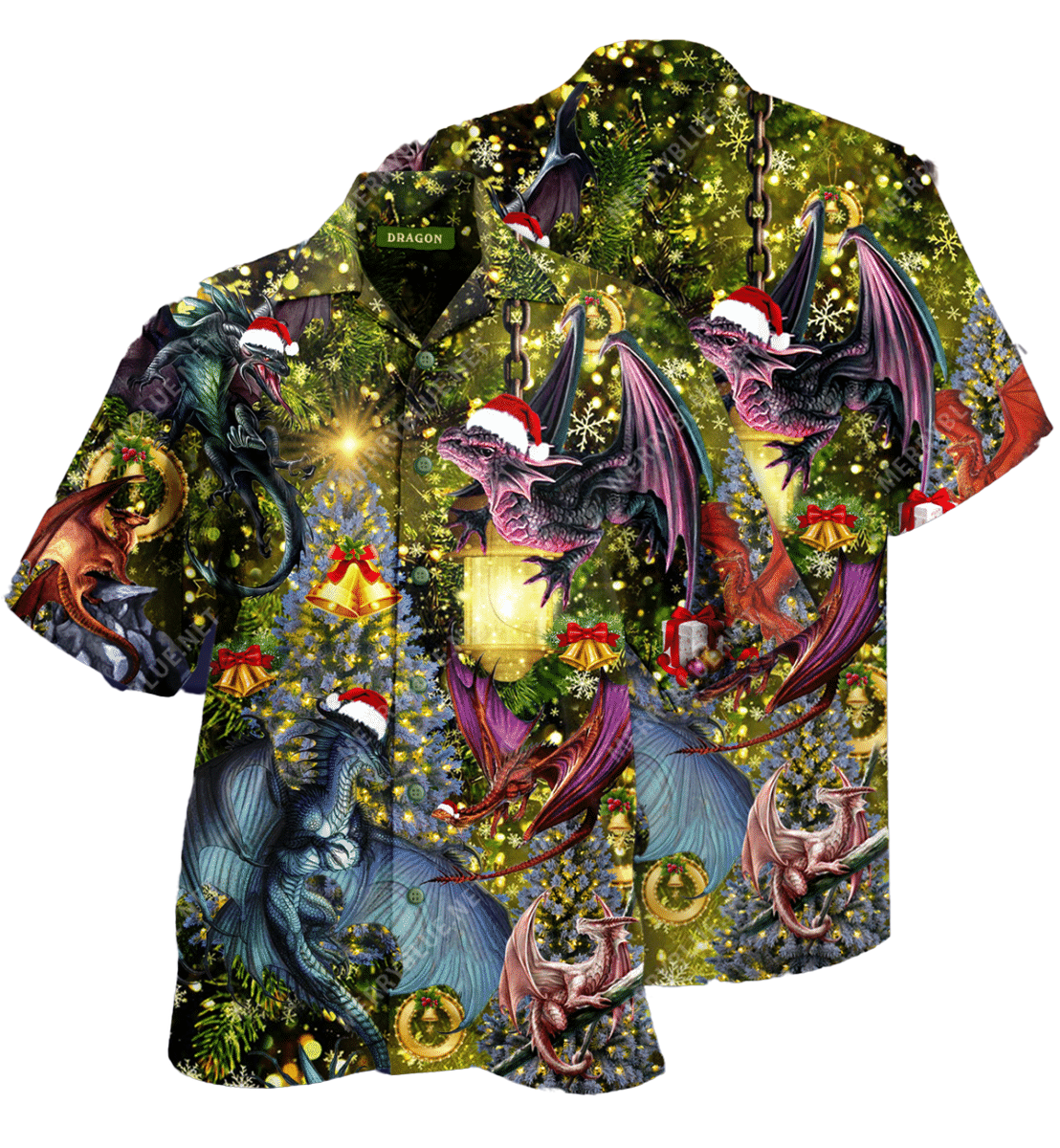 Dragon Make It Merry Christmas Hawaiian Shirt For Men Women