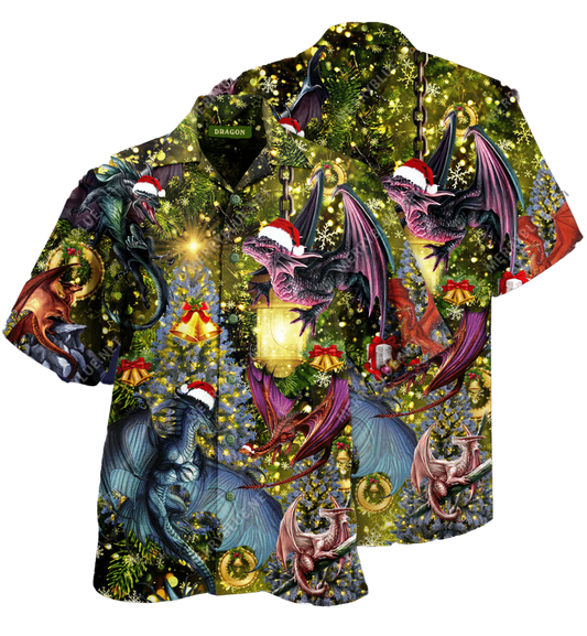 Dragon Make It Merry Christmas Hawaiian Shirt For Men Women