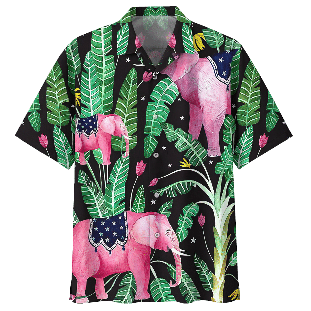 Elephant Banana Tree Hawaiian Shirt For Men Women