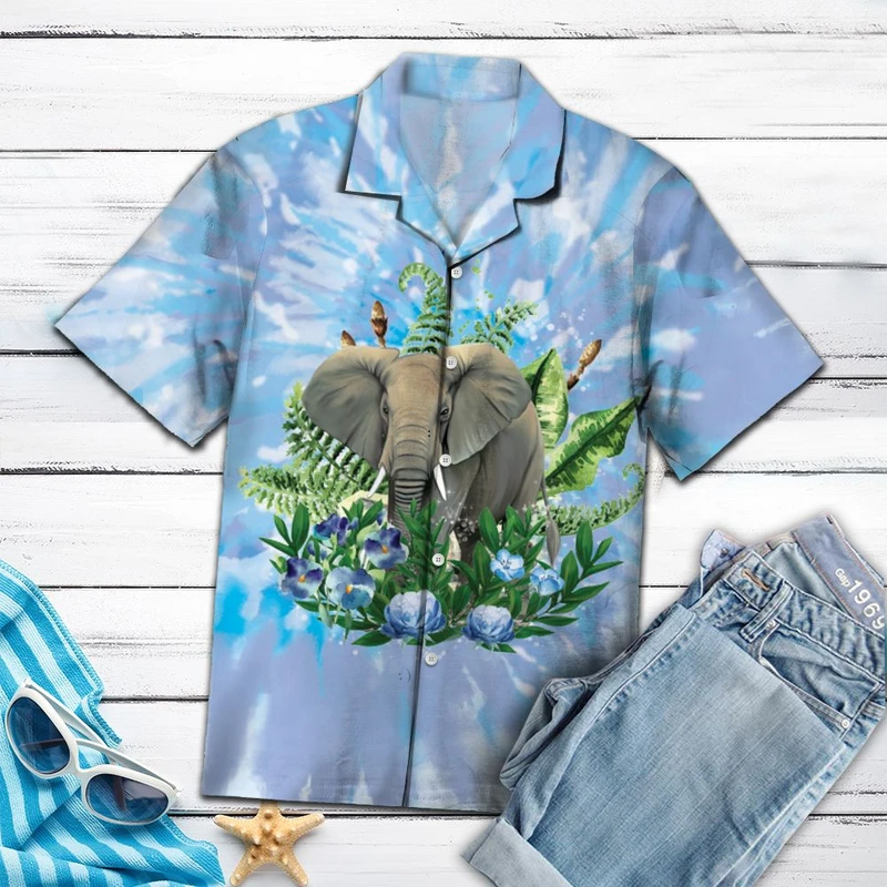 Elephant Hawaiian Shirt For Men Women