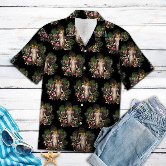 Elephant King Colorful Amazing Design Hawaiian Shirt For Men Women