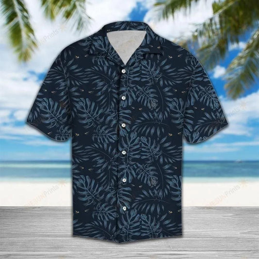 Eyes Of Black Cat Blue Best Design Hawaiian Shirt For Men Women