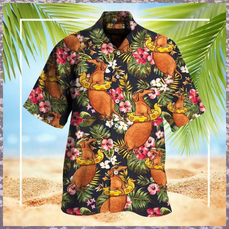 Fat Dachshund Hawaiian Shirt For Men Women