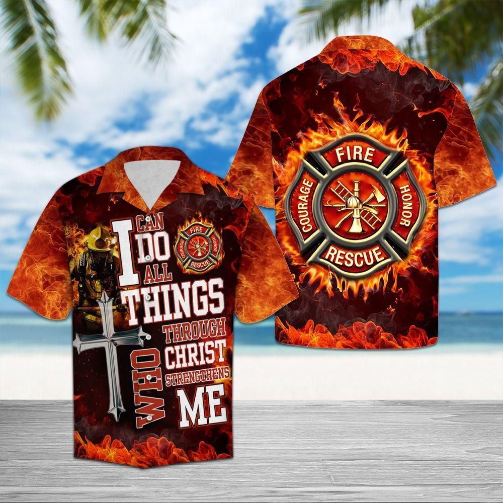 Firefighter Can Do Thing Red Nice Design Hawaiian Shirt For Men Women