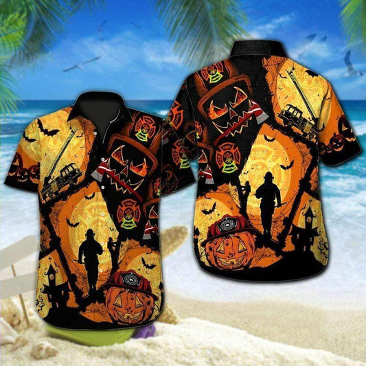 Firefighter Halloween Hawaiian Shirt For Men Women