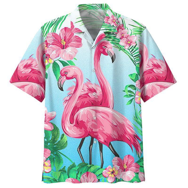 Flamingo Colorful Best Hawaiian Shirt For Men Women Tees