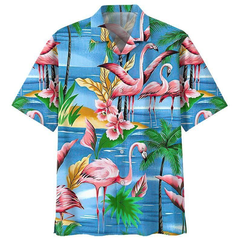 Flamingo Colorful Unique Hawaiian Shirt For Men Women