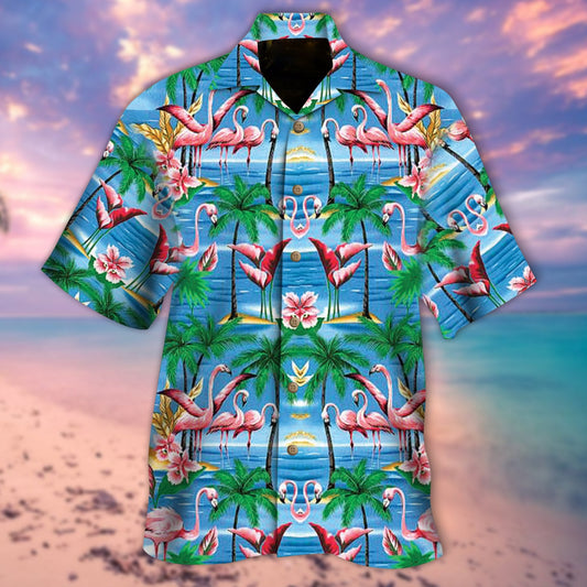 Flamingo Hawaiian Shirt For Men Women