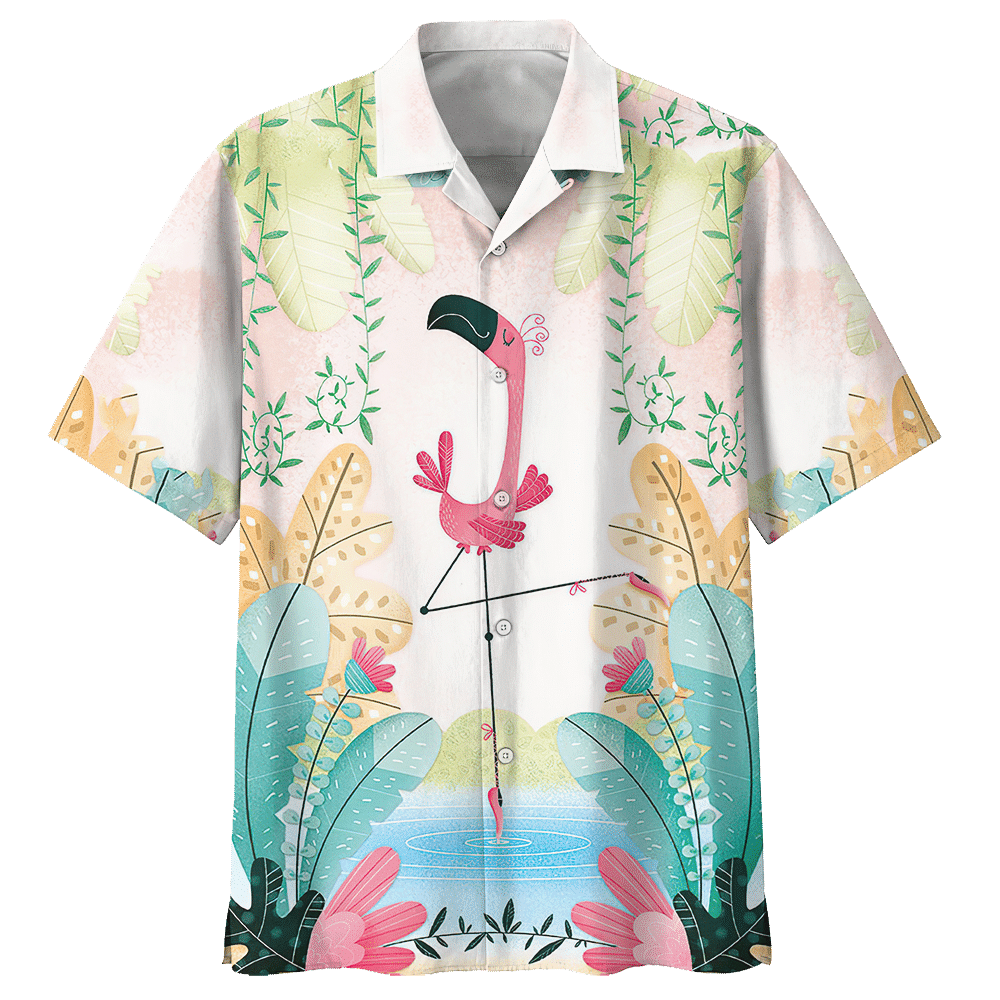 Flamingo Hawaiian Shirt For Men Women