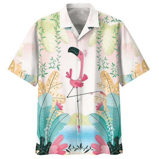 Flamingo Hawaiian Shirt For Men Women