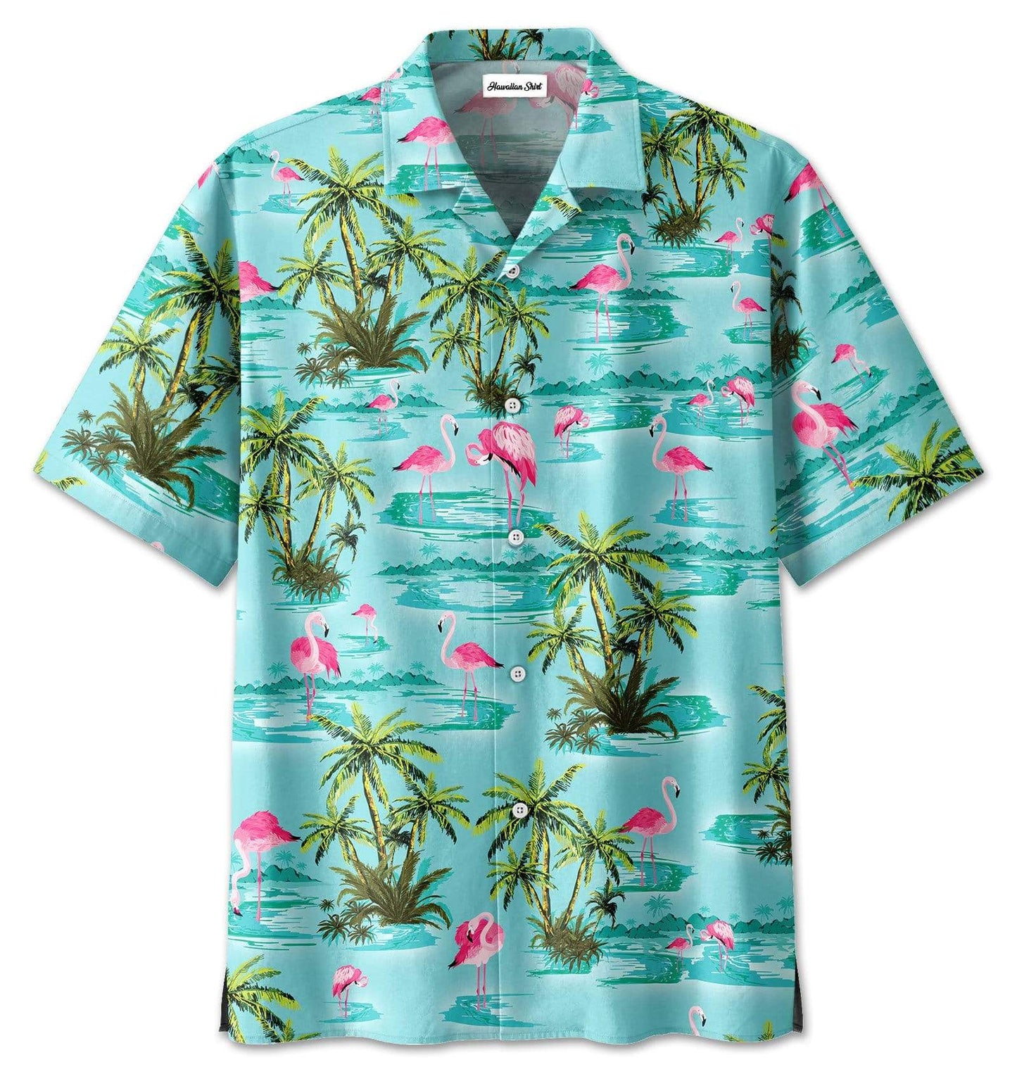 Flamingo Multi Colors Hawaiian Aloha Shirt For Men Women