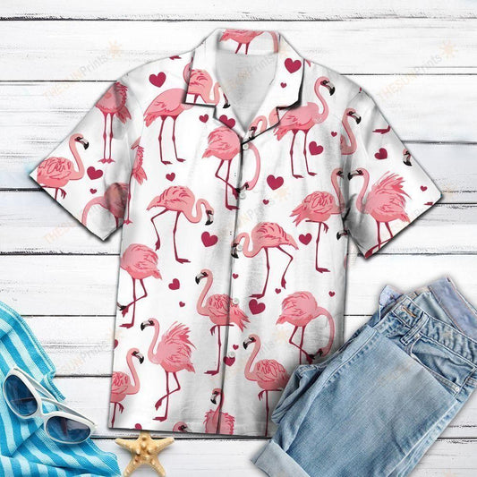 Flamingo Pink Unique Design Hawaiian Shirt For Men Women