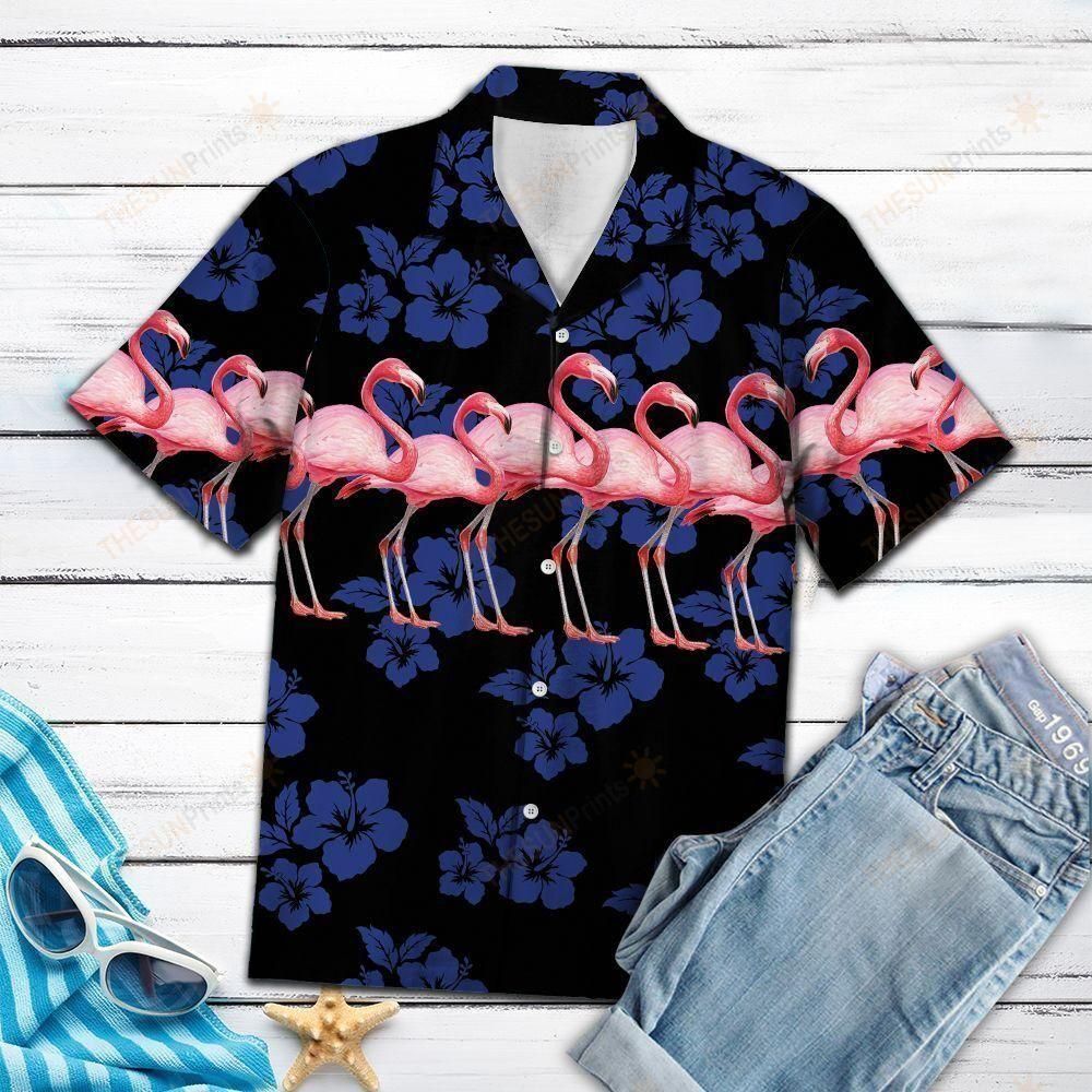 Flamingo Tropical Blue Nice Design Hawaiian Shirt For Men Women