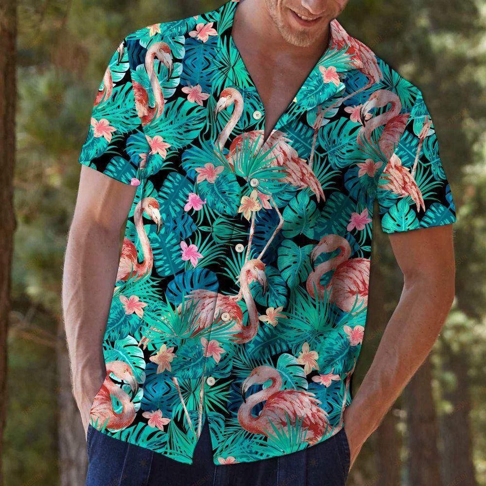 Flamingo Tropical Multicolor Unique Design Hawaiian Shirt For Men Women