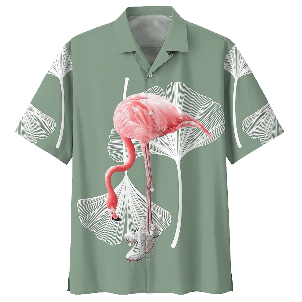 Flamingo With Sneakers Hawaiian Shirt For Men Women