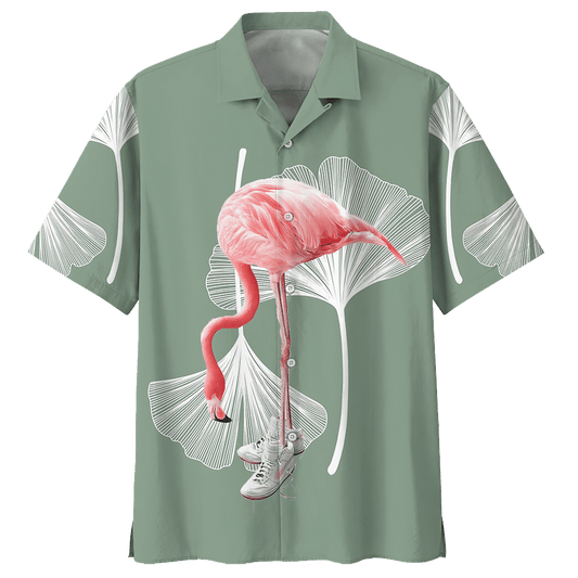 Flamingo With Sneakers Hawaiian Shirt For Men Women