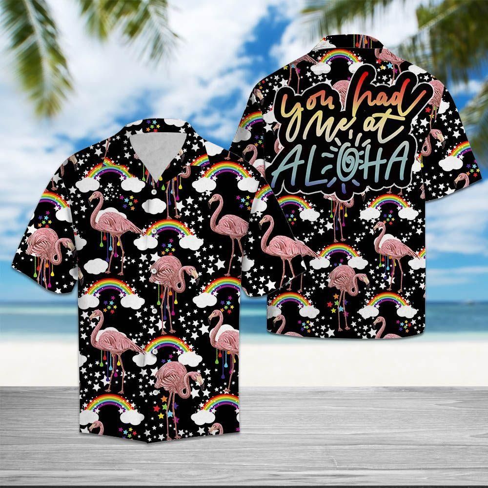 Flamingo You Had Me At Aloha Colorful Nice Design Hawaiian Shirt For Men Women