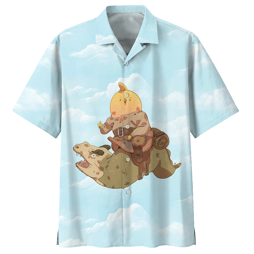 Flying Chicken Hawaiian Shirt For Men Women