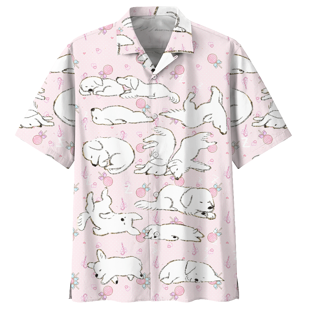 Golden Retriever Dog Lollipop Hawaiian Shirt For Men Women