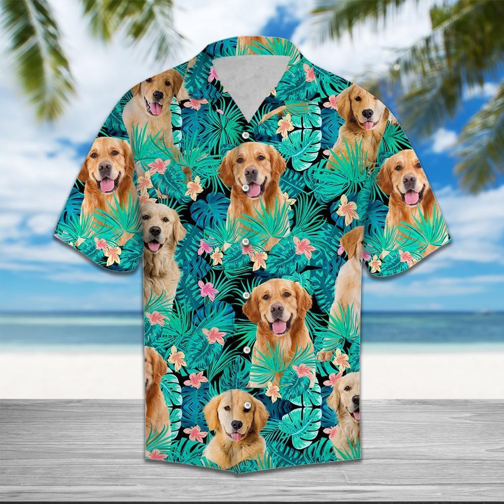 Golden Retriever Tropical Hawaiian Shirt For Men Women