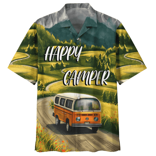 Happy Camper Camping Hawaiian Shirt For Men Women