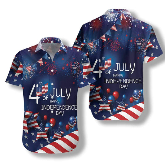 Hawaiian Aloha Shirt 4th July Us Independence Day For Men Women