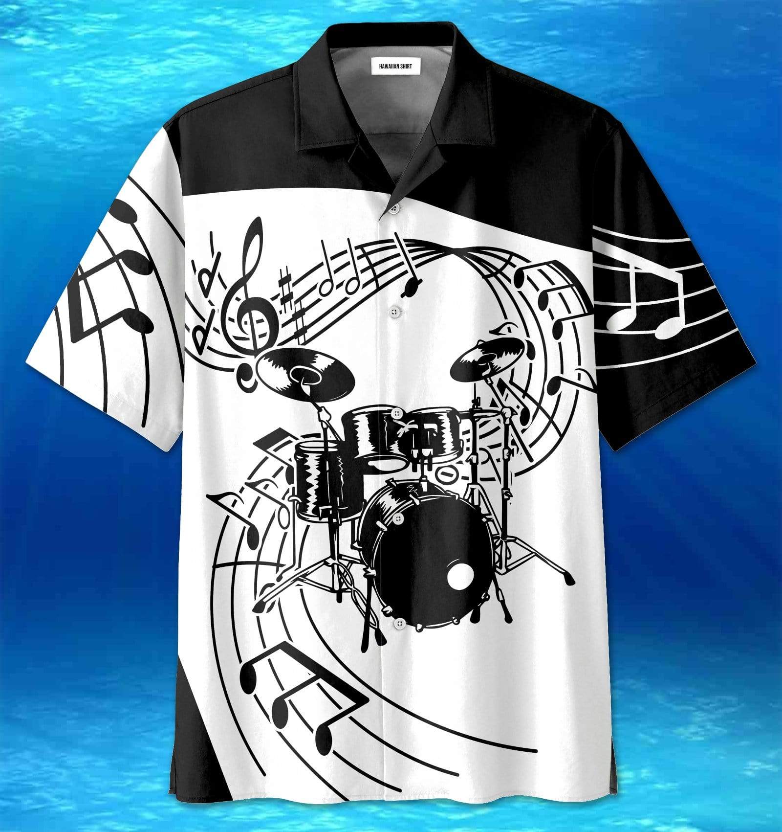 Hawaiian Aloha Shirt Drums For Music For Men Women