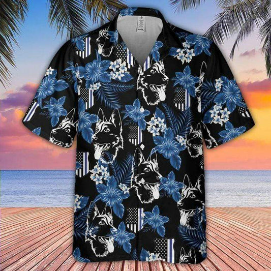 Hawaiian Aloha Shirt German Shepherd Police For Men Women