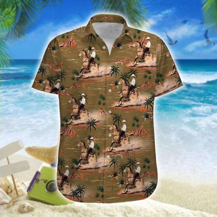 Hawaiian Aloha Shirt Reining Horse For Men Women