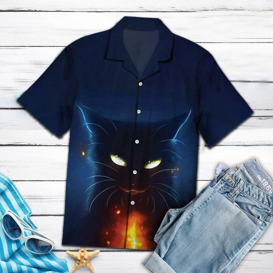 Hawaiian Shirt Amazing Black Cat For Men Women