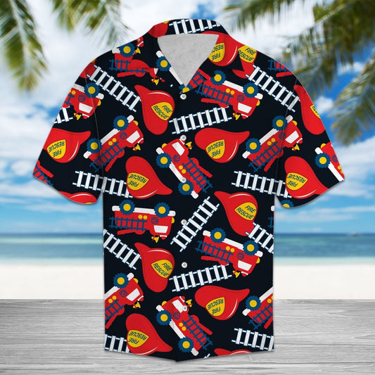 Hawaiian Shirt Amazing Firefighter For Men Women