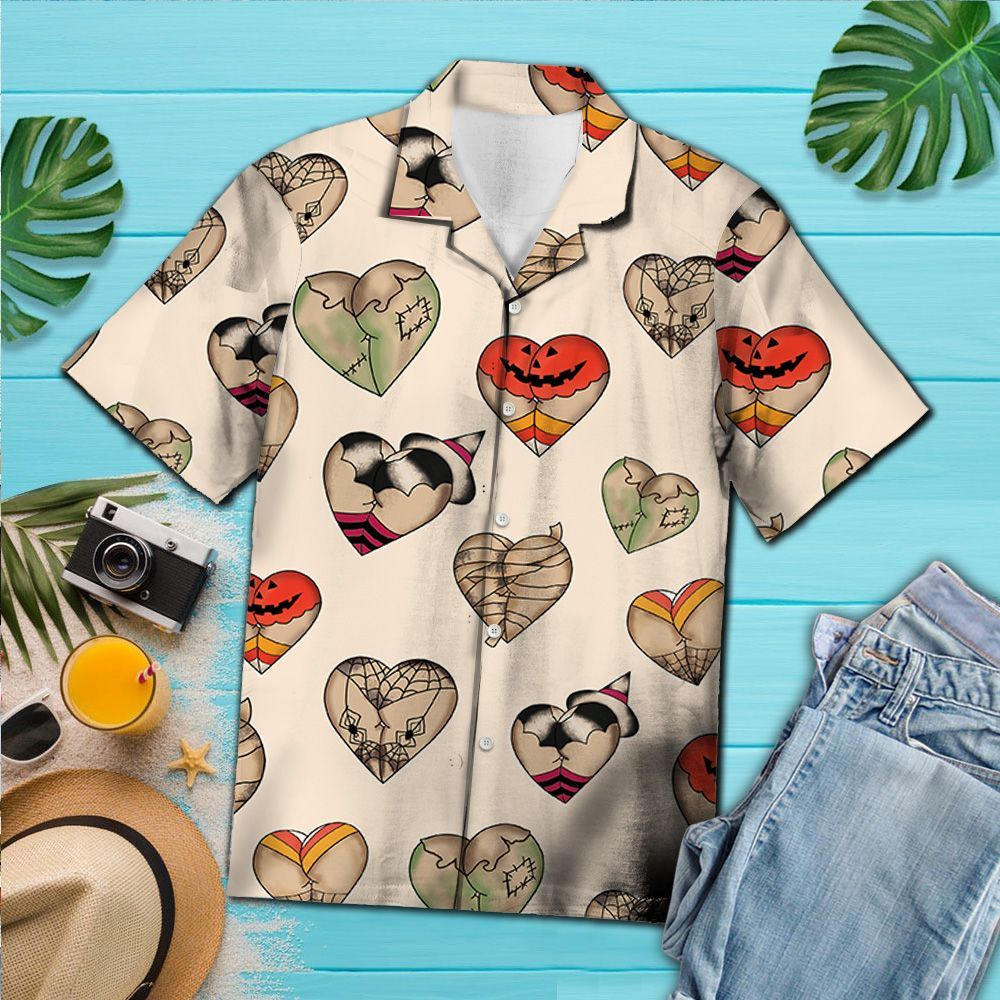 Hawaiian Shirt Butt Shape Like Heart Halloween For Men Women