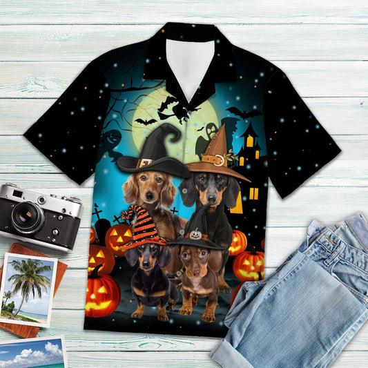 Hawaiian Shirt Dachshund Family Halloween For Men Women