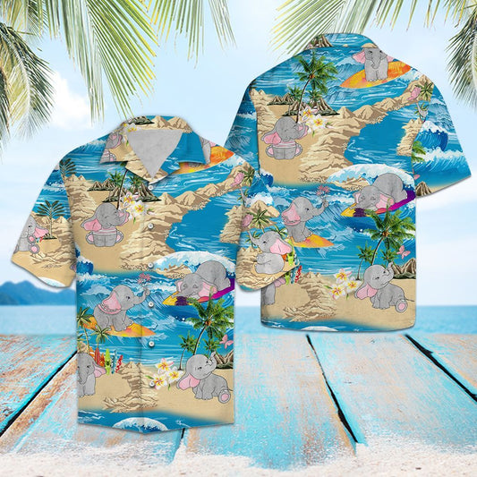 Hawaiian Shirt Elephant Summer Vacation For Men Women