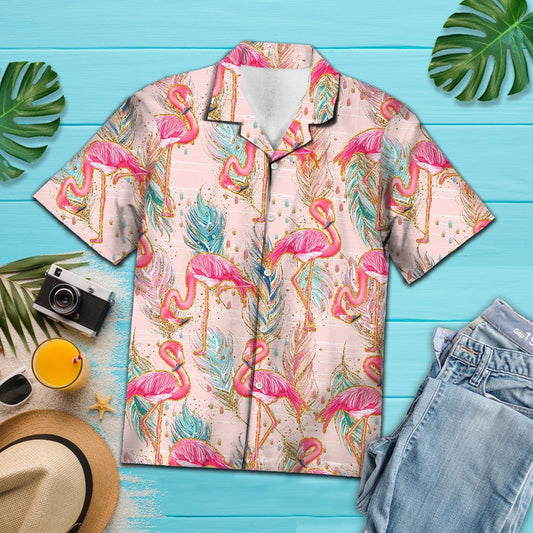 Hawaiian Shirt Flamingo Boho Feather For Men Women